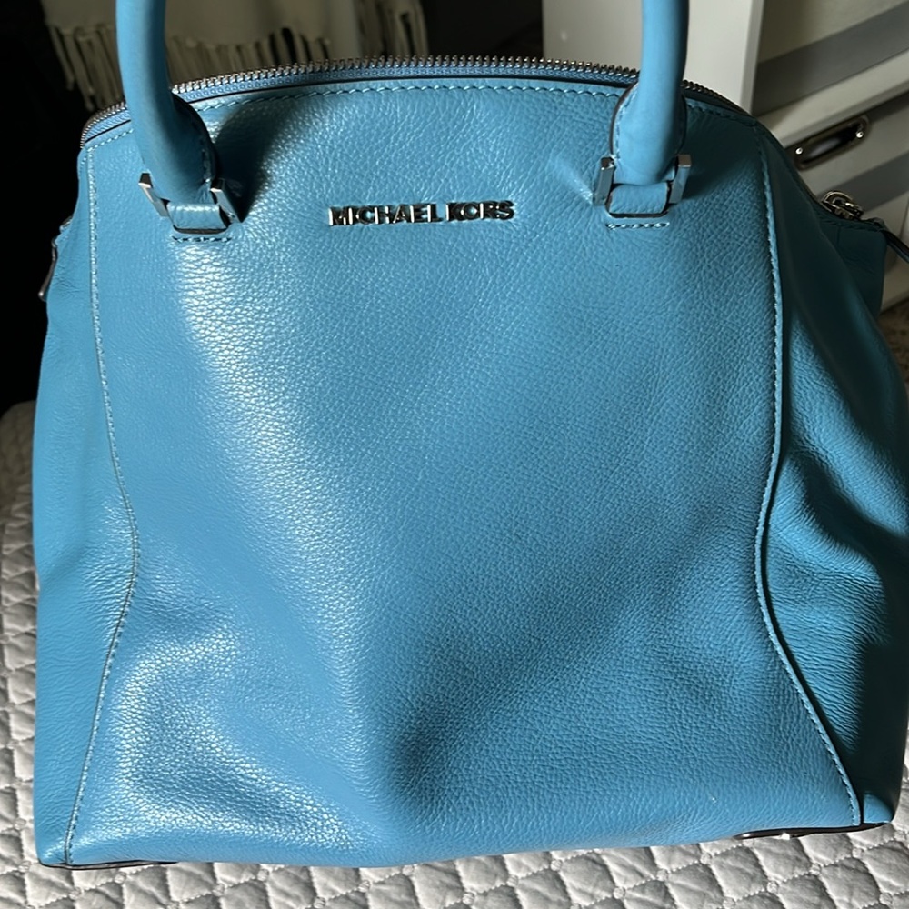 MICHEAL KORS Blue Satchel Handbag